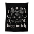 DecorBites™ Cat Witchcraft Black Tapestry Wall Hanging Baphomet Occult Home Decor