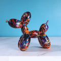 Graffiti multicolored resin balloon dog figurine living room decor