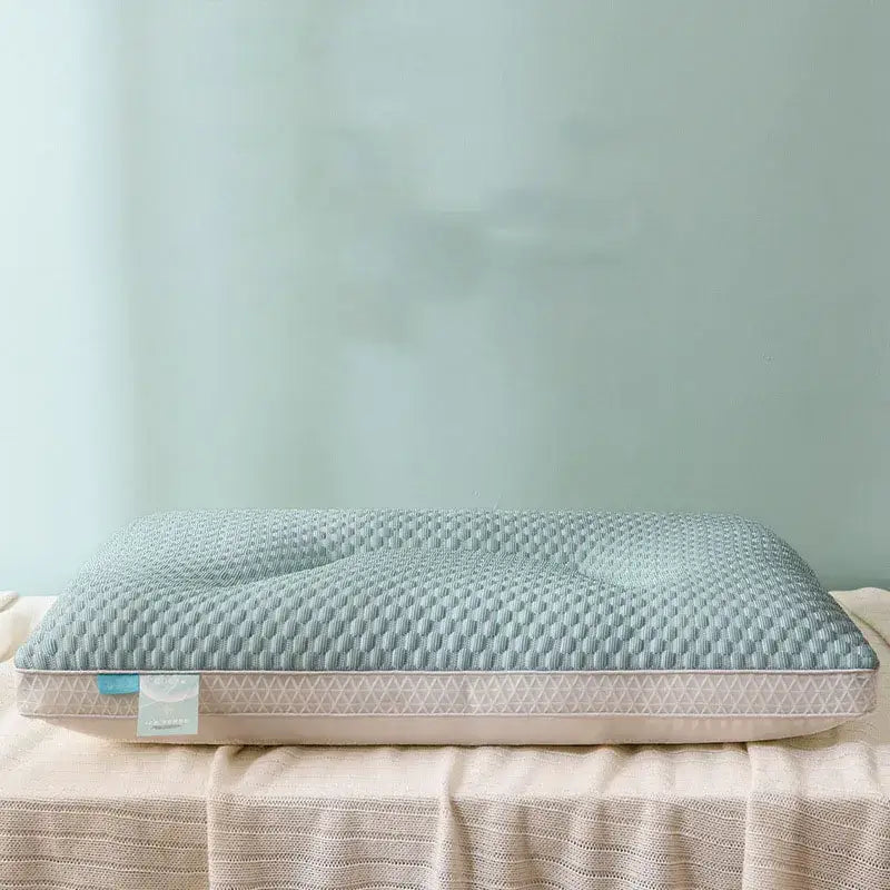 Gray and beige honeycomb ice rayon cooling pillow bedroom memory foam