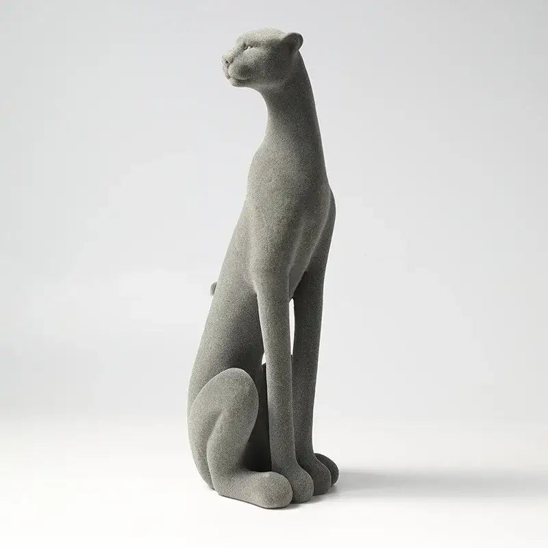 DecorBites™ Leopard Flocking Sculpture Cheetah Pendant Home Decor Figurine