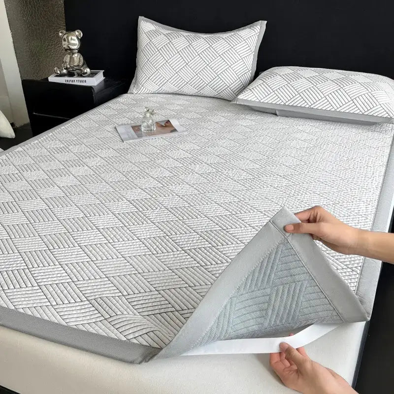 DecorBites™ Cooling Ice Bean Mesh Embroidered Maternal Child Grade Soft Mattress