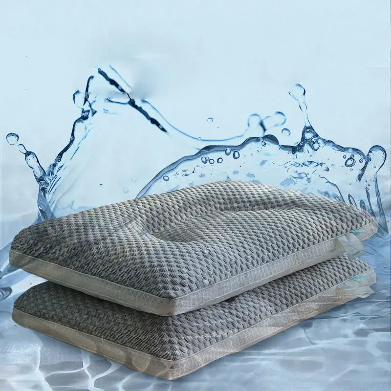 Gray ice rayon cooling pillow bedroom cervical neck support