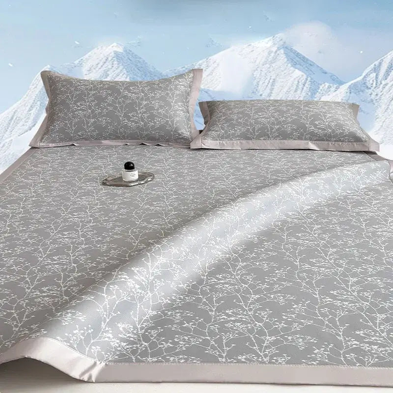 Gray & lavender branch pattern bed mat set bedroom cooling mattress