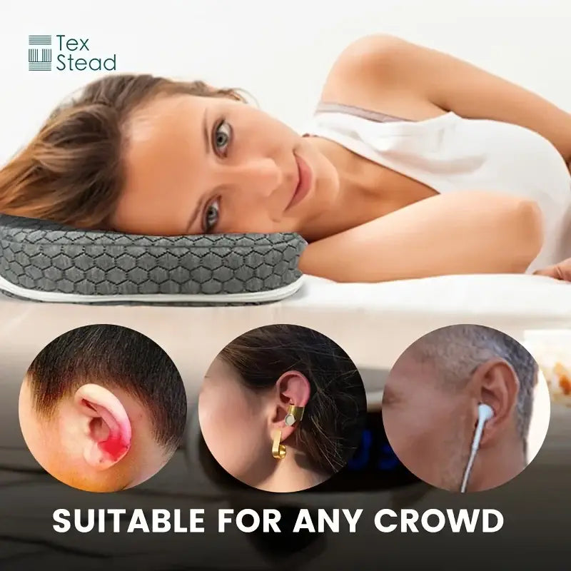 DecorBites™ Comfort Ear Guard Pillow for Side Sleepers with Ear Hole, CNH Relief and Inflammation
