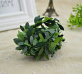 Green and autumn leaf vine wreath garland living room decor