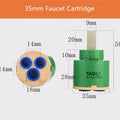 Green and yellow ceramic cartridge 3-year warranty kitchen faucet mixer