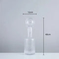 Grey round glass vase set with hammer lid stoppers living room