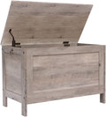 Storage Chest Sturdy Entryway Storage Bench, Wood Look Accent Furniture, Easy Assembly Oak White