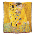 Gustav klimt the kiss art pattern woven tapestry bedroom blanket