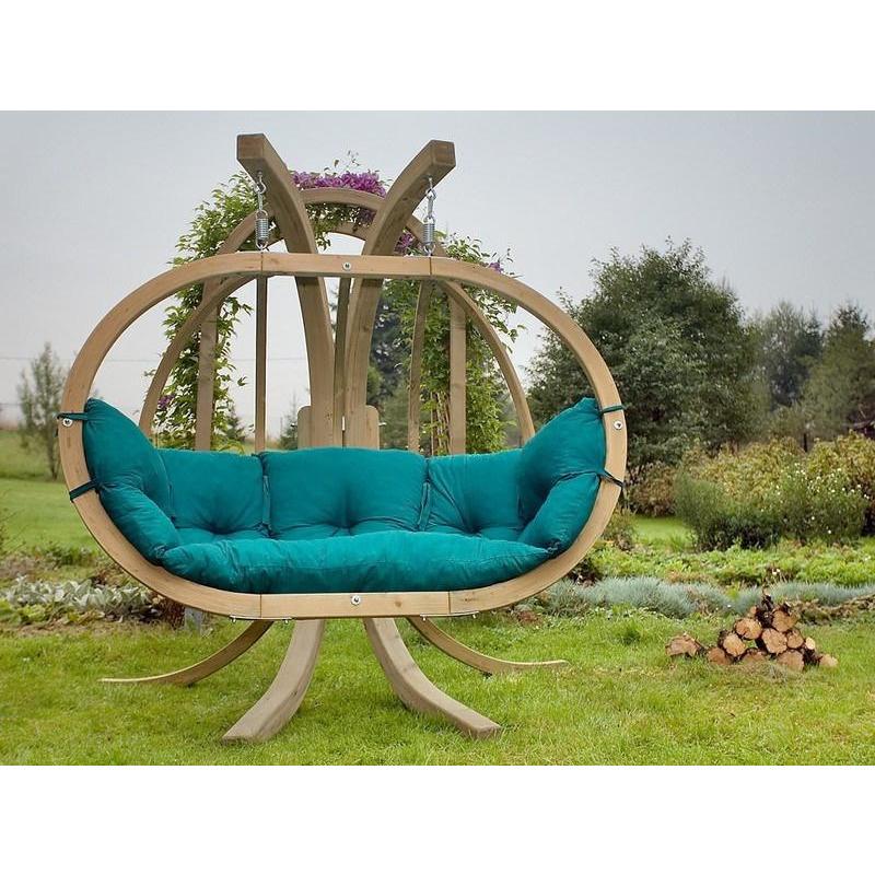 Amazonas Globo Royal Double Seater Hanging Chair with Cushions & Stand Set