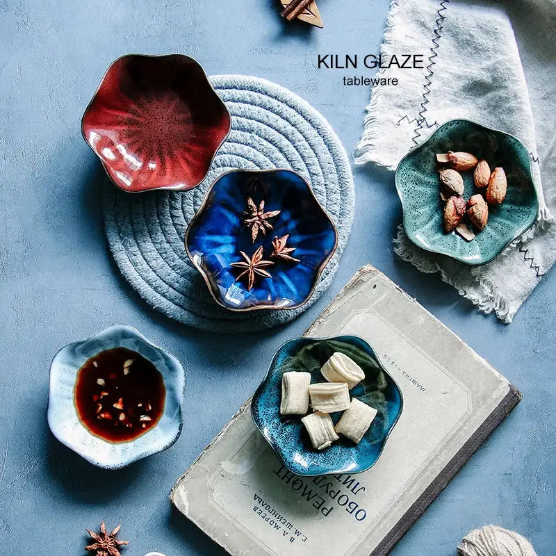 DecorBites™ Ceramic Japanese Style Small Dipping Plate Bowls - Set of 1