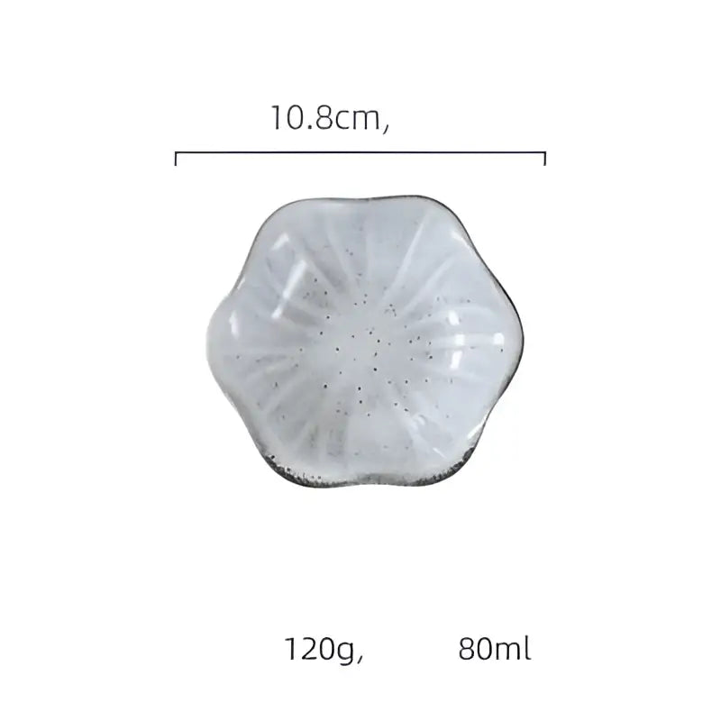 DecorBites™ Ceramic Japanese Style Small Dipping Plate Bowls - Set of 1