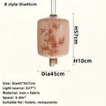 Handmade cream & peach bamboo lantern pendant dining room light