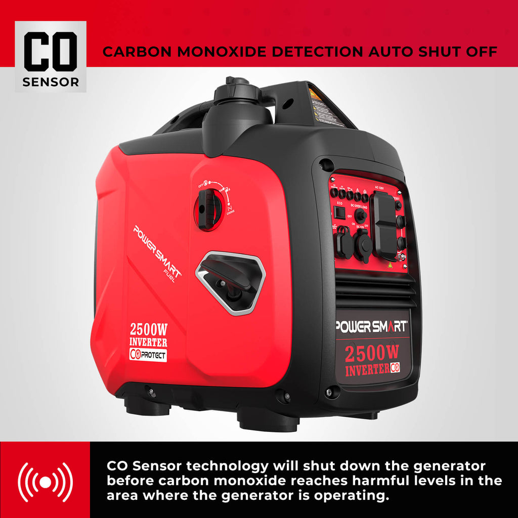 2500W inverter Gas Generator w/ CO Alert HB5020-W