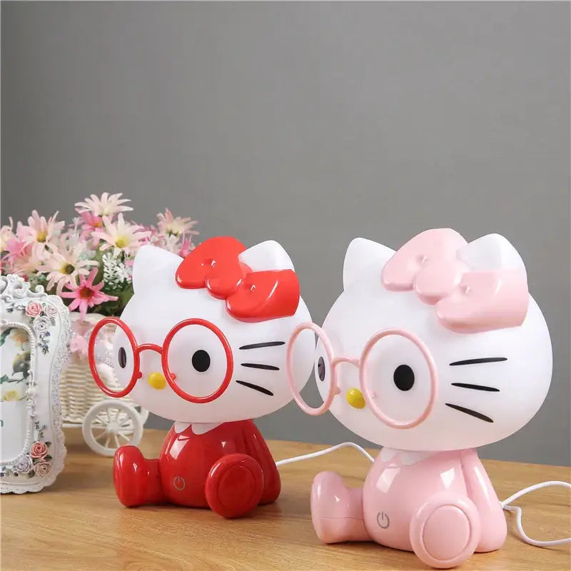 Hello kitty red & pink cartoon animal night light bedroom lamp