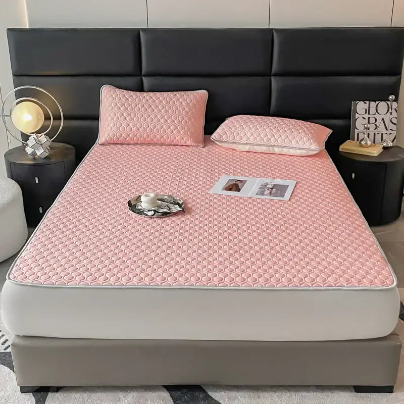 DecorBites™ Cool Latex Filled Bed Sheet Set with Ice Silk Cooling Mat & Pillowcases