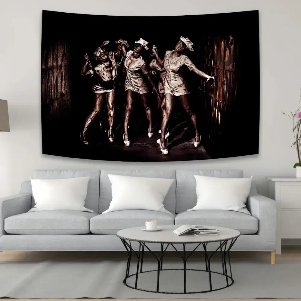 Horror movie character black & sepia tapestry bedroom wall decor