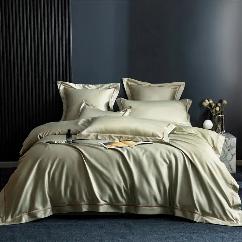 DecorBites™ 1000TC Egyptian Cotton Hotel Style Embroidery Bedding Set