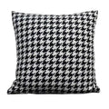Houndstooth plaid pillow cover – black & white living room decor