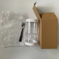 Hourglass pickle and olive dispenser jar with slicer for kitchen