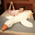Huge goose body pillow plush white stuffed animal bedroom decor