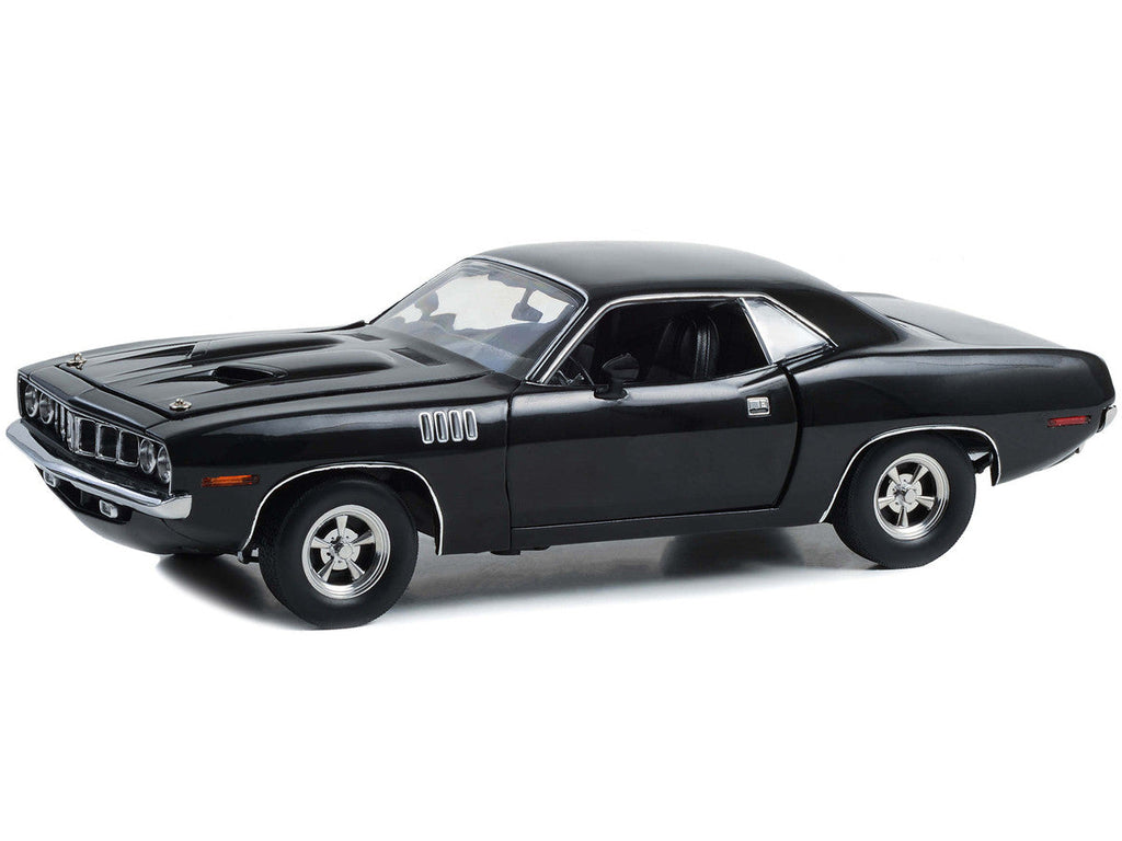 Plymouth Barracuda Black "John Wick: Chapter 4" (2023) Movie 1/18 Diecast Model Car by Highway 61