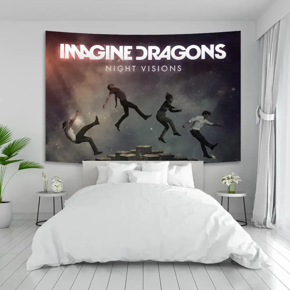 DecorBites™ Imagine Dragons Band Poster Tapestry Rock Singer Wall Art Banner Decoration