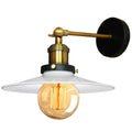 Industrial adjustable wall light for kitchen brass and black sconce