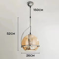 Industrial amber glass pendant light – kitchen chrome chandelier