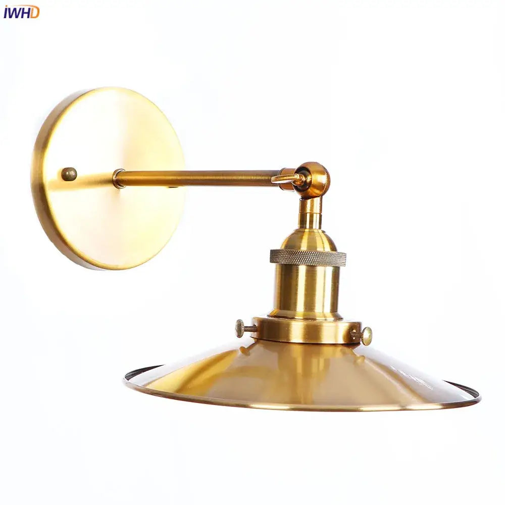 Industrial antique gold rustic wall light for living room