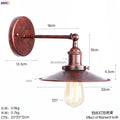Industrial antique gold rustic wall light for living room