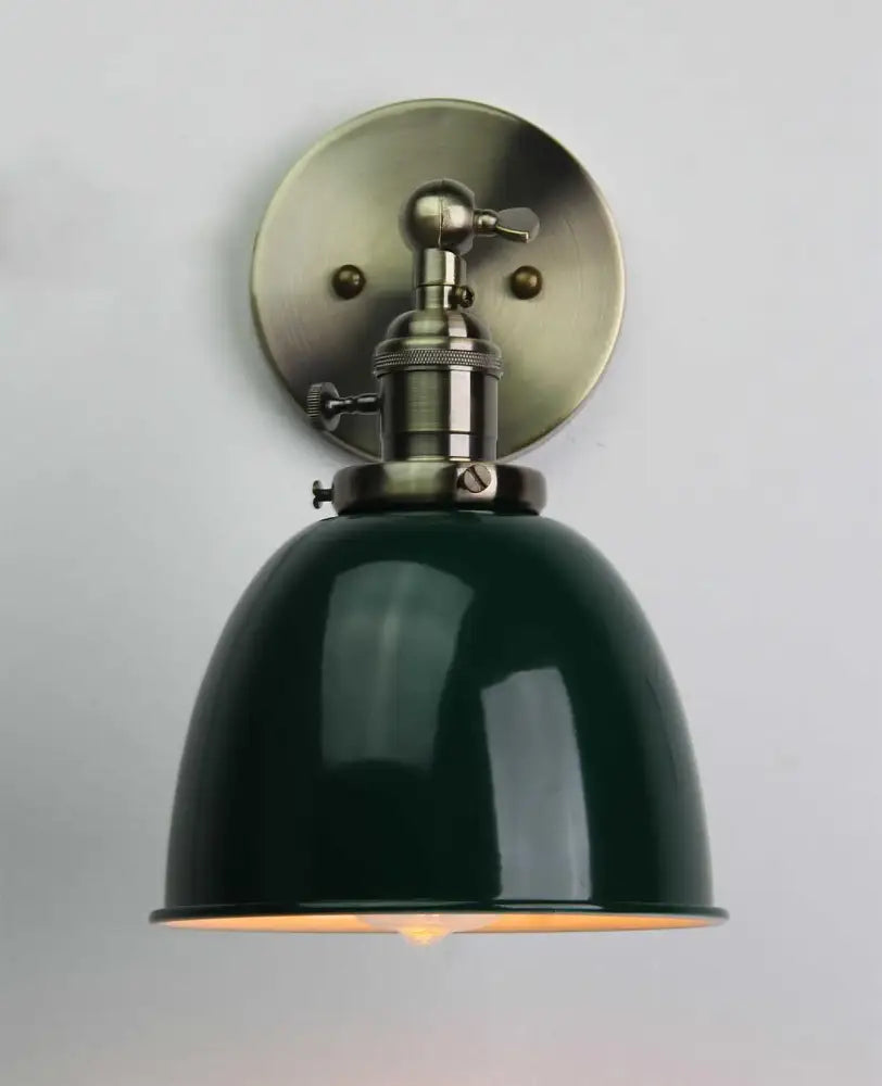 Industrial black & brushed nickel wall sconce bedroom adjustable arm