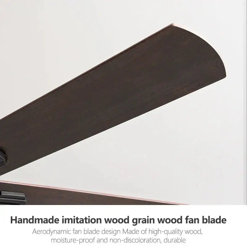 Industrial black ceiling fan with remote control living room