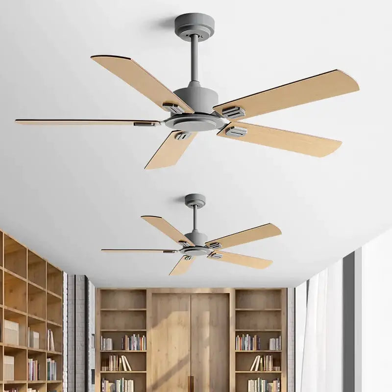 Industrial black ceiling fan with remote control living room