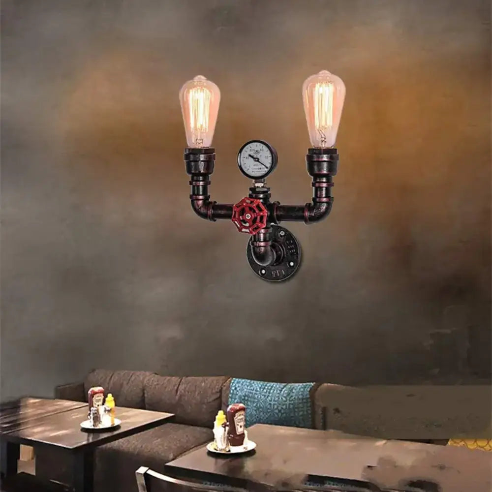DecorBites™ Copper 2-Light Wall Sconces for Bathroom, Hallway, Bar - Steampunk E27 Fixtures