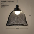 Industrial black mesh pendant light dining room birdcage chandelier