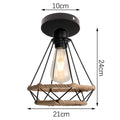 Industrial black metal and rope hanging lamp kitchen pendant light