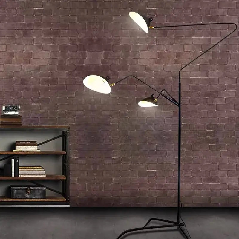 DecorBites™ Black Serge Mouille Tripod Floor Lamp - Loft Industrial Standing Lamp