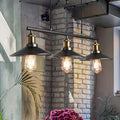 Industrial black metal saucer foyer island light kitchen ceiling light