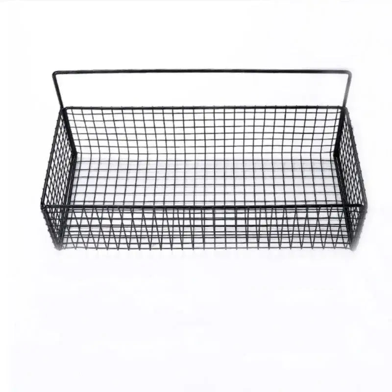 Industrial black metal two tier bathroom storage shelf – bathroom