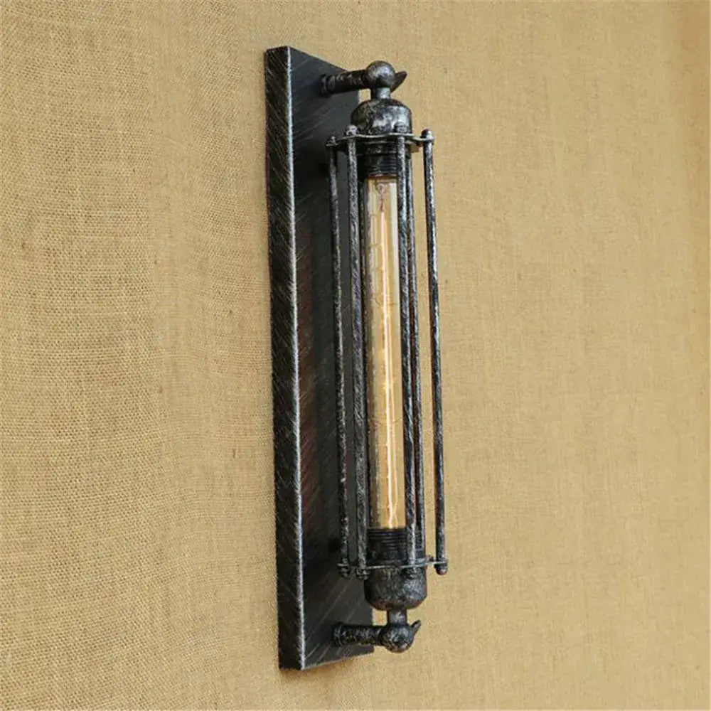 Industrial black rustic edison wall light kitchen metal sconce