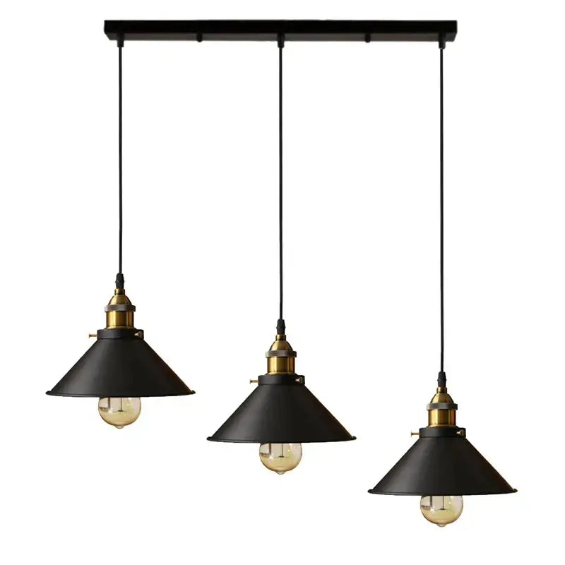 Industrial black & white ceiling chandelier – kitchen pendant light