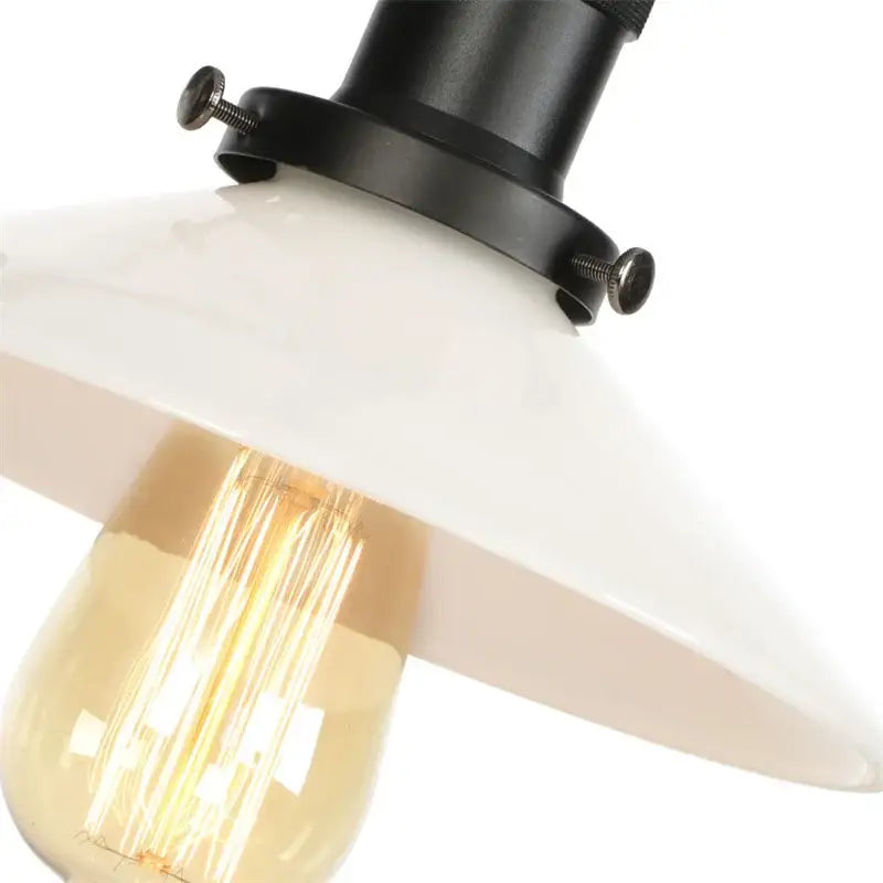Industrial black & white ceramic led wall lights kitchen sconce