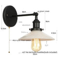 Industrial black & white ceramic led wall lights kitchen sconce