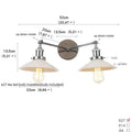 Industrial black & white wall light bedroom led sconce with pull chain