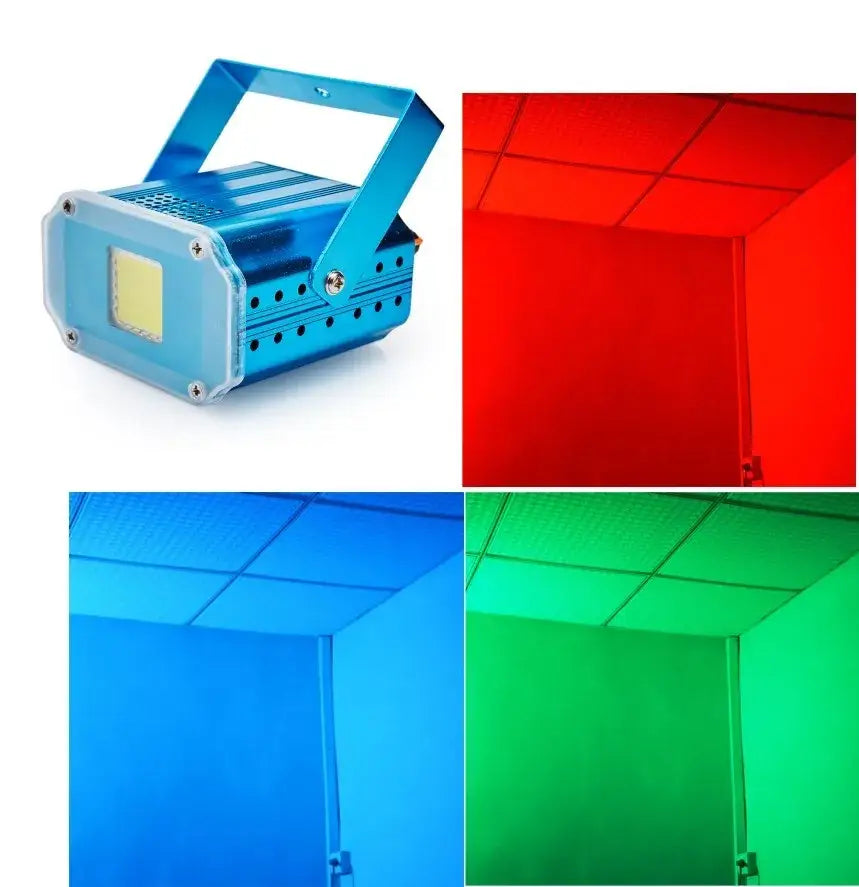 Industrial brushed black metal rgb white strobe light party disco room