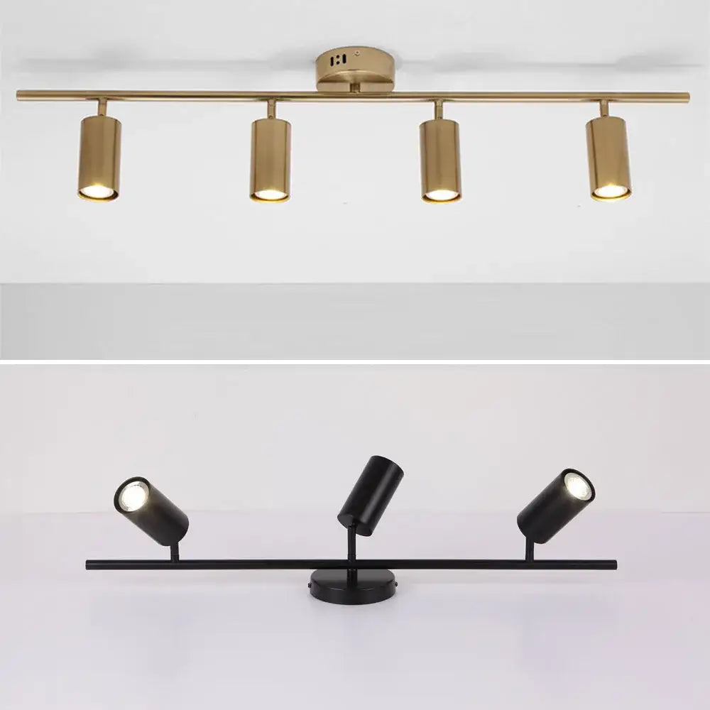 Industrial brushed brass 3 light ceiling light for living room