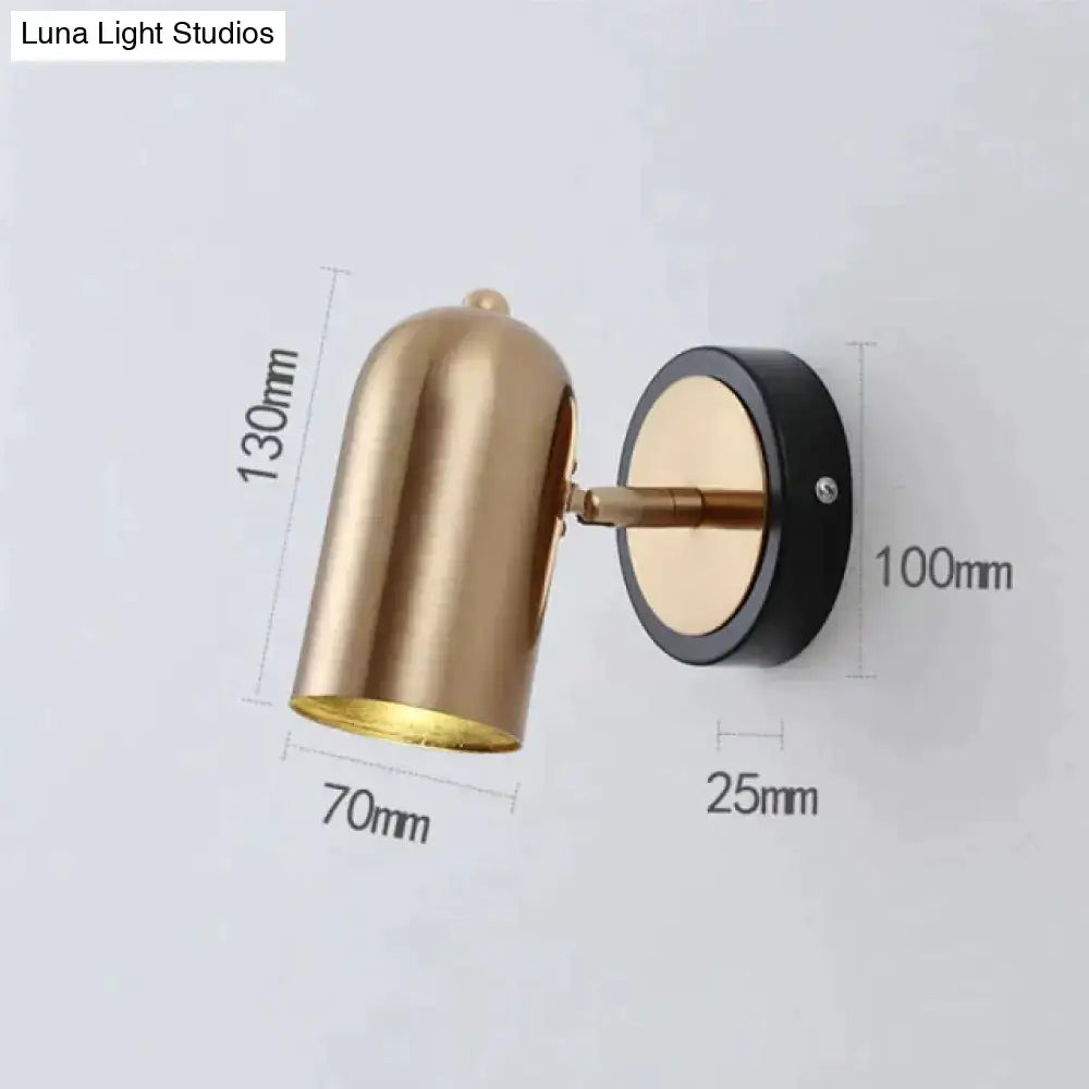 Industrial brushed nickel led wall sconce bedroom spotlight