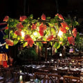Industrial floral black island pendant light kitchen rose chandelier