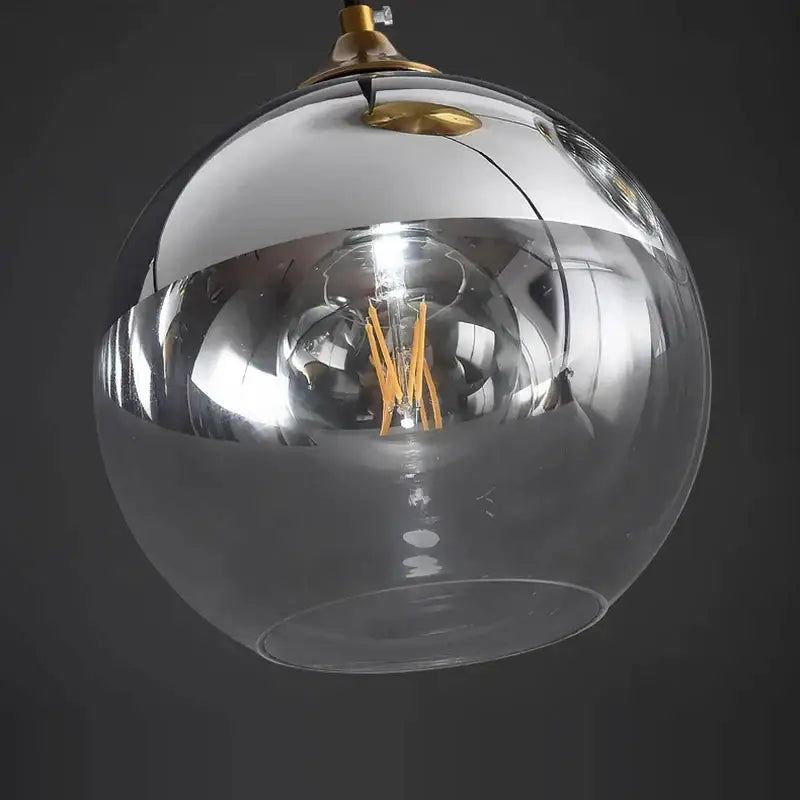 DecorBites™ Industrial Glass Pendant Light for Dining Table, Kitchen, Bar, Office - E27